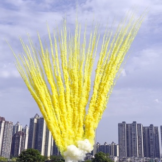 Дневной веерный салют СУ0502512 Желтый, 25 залпов, 1,2