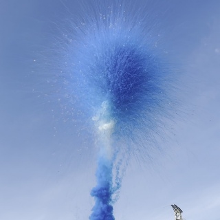 Дневной гендерный прямой салют СУ1107212 Синий, 72 залпа, 1,2